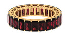 7.25 CT Octagon Cut Garnet Eternity Ring in Prong Setting Garnet - ( AAA ) - Quality - Rosec Jewels